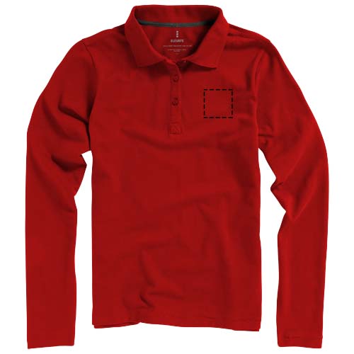 Calgary 180 g/m² damespolo met lange mouwen