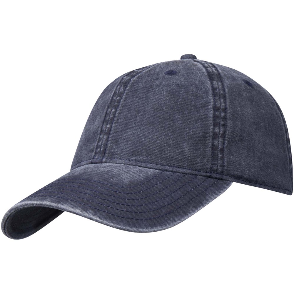 Grafton 270 g/m² 6 panel gewassen cap - Marineblauw