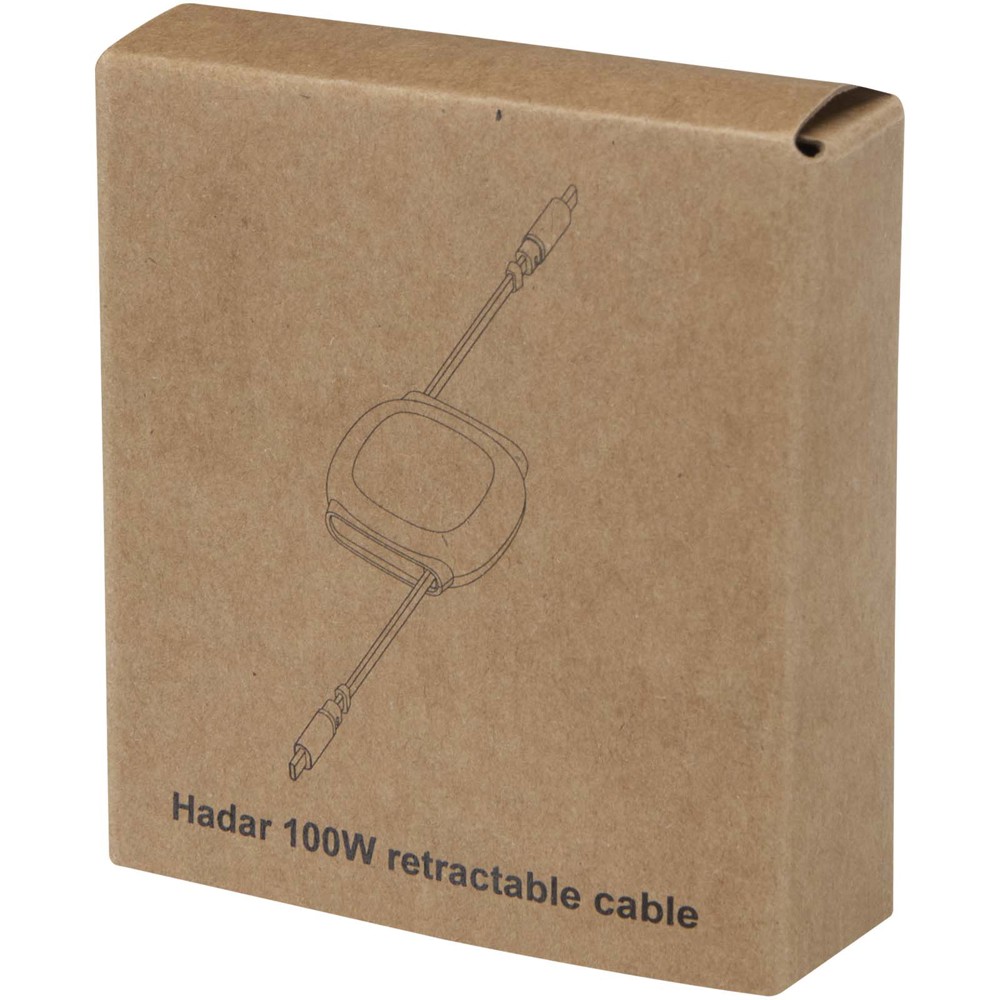 Alphard 100W oplaadkabel van gerecycled plastic met uitschuifbare kabel, CarPlay en PD-oplaadfunctie