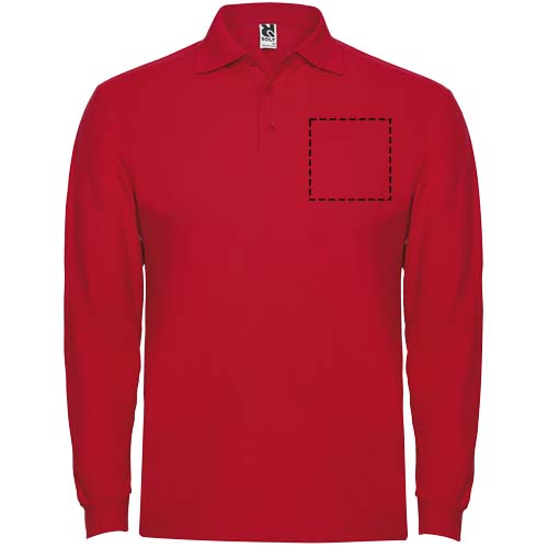 Estrella 220 g/m² herenpolo met lange mouwen