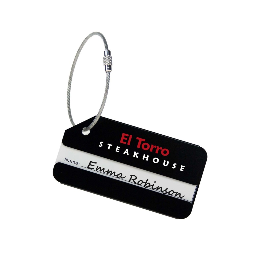 Luggage Tag Aluminium- Zwart