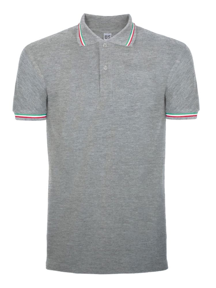 BS Italy polo, 200 gr/m² - Grijs melee (PMS Cool Grey 7C)
