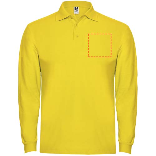 Estrella 220 g/m² herenpolo met lange mouwen