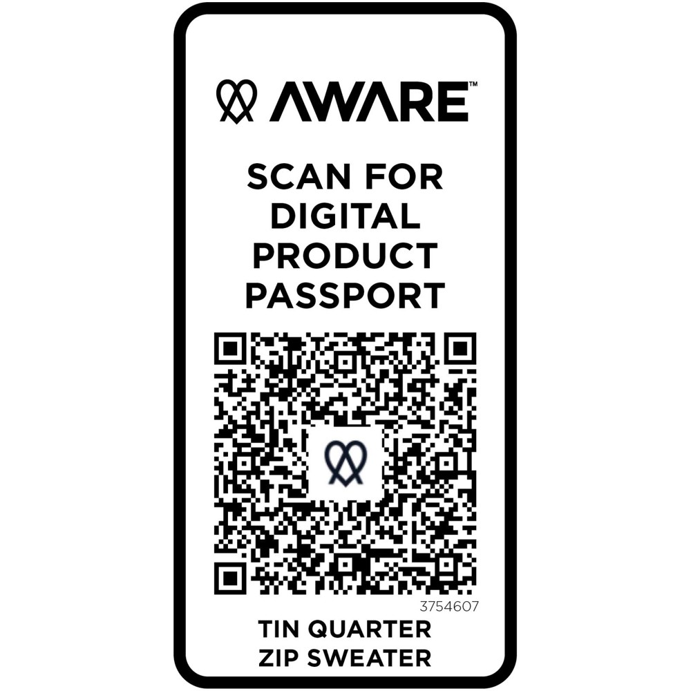 Tin 280 g/m² uniseks Aware™ gerecyclede trui met kwartrits
