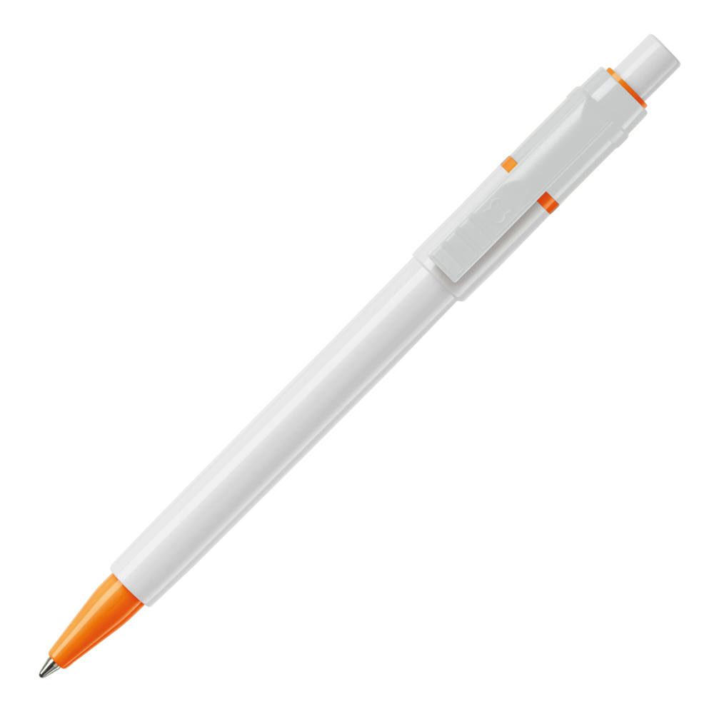 Balpen Baron hardcolour - Wit / Oranje