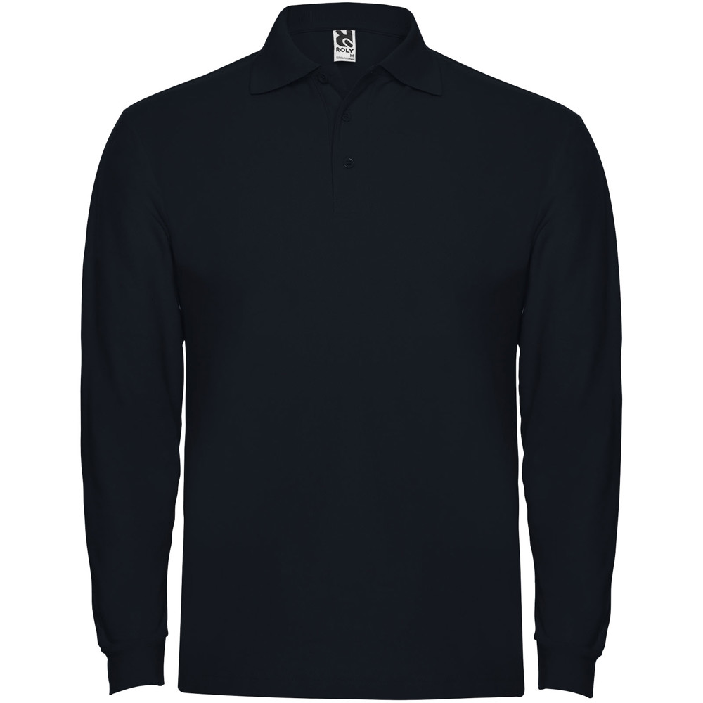 Estrella 220 g/m² herenpolo met lange mouwen - Marineblauw
