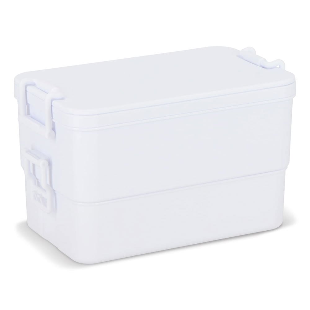 Dubbellaagse Lunchbox met Bestek