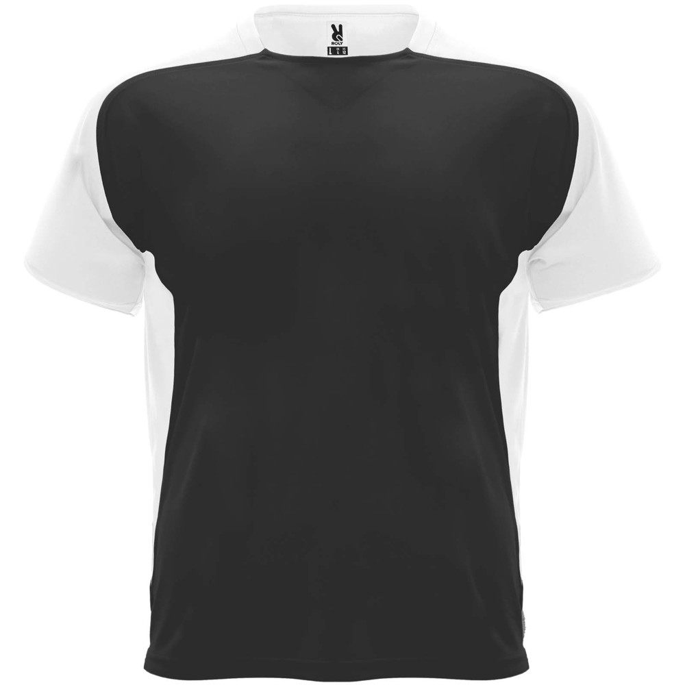 Bugatti unisex sportshirt met korte mouwen - Zwart, Wit