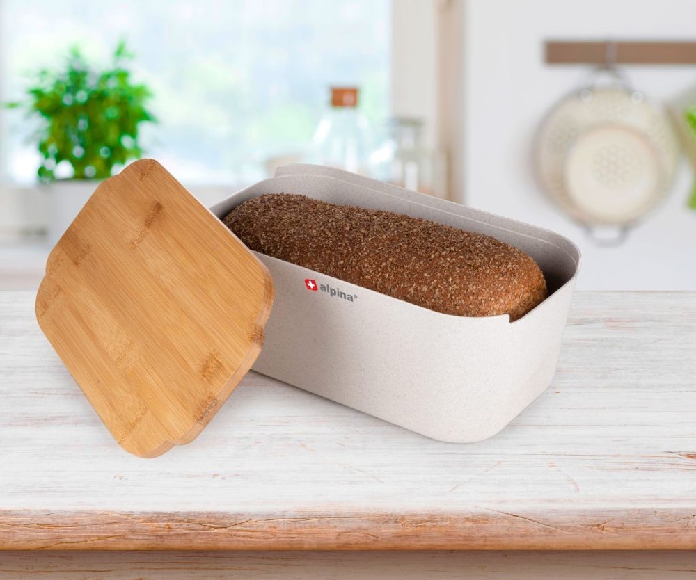 ALPINA Bread Storage Box 650gr 18.5x33x12cm- Beige