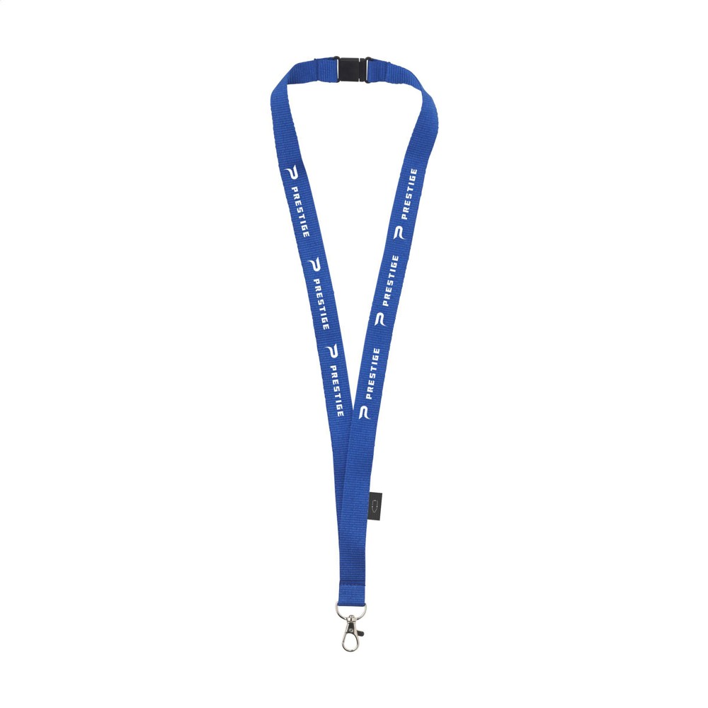 Lanyard Safety GRS RPET 2 cm keycord - blauw (± PMS 293C)