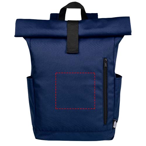 Byron 15,6" rugzak van GRS RPET met opgerolde bovenkant 18 L