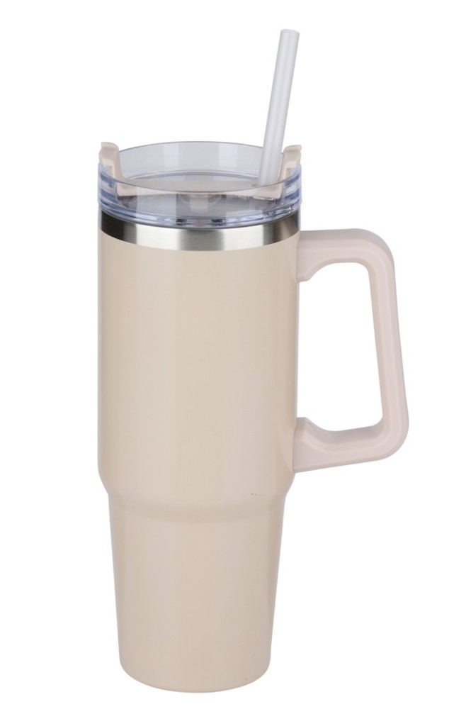 ALPINA Vacuum Mug with Straw 900ml- Black/White/Beige/Green
