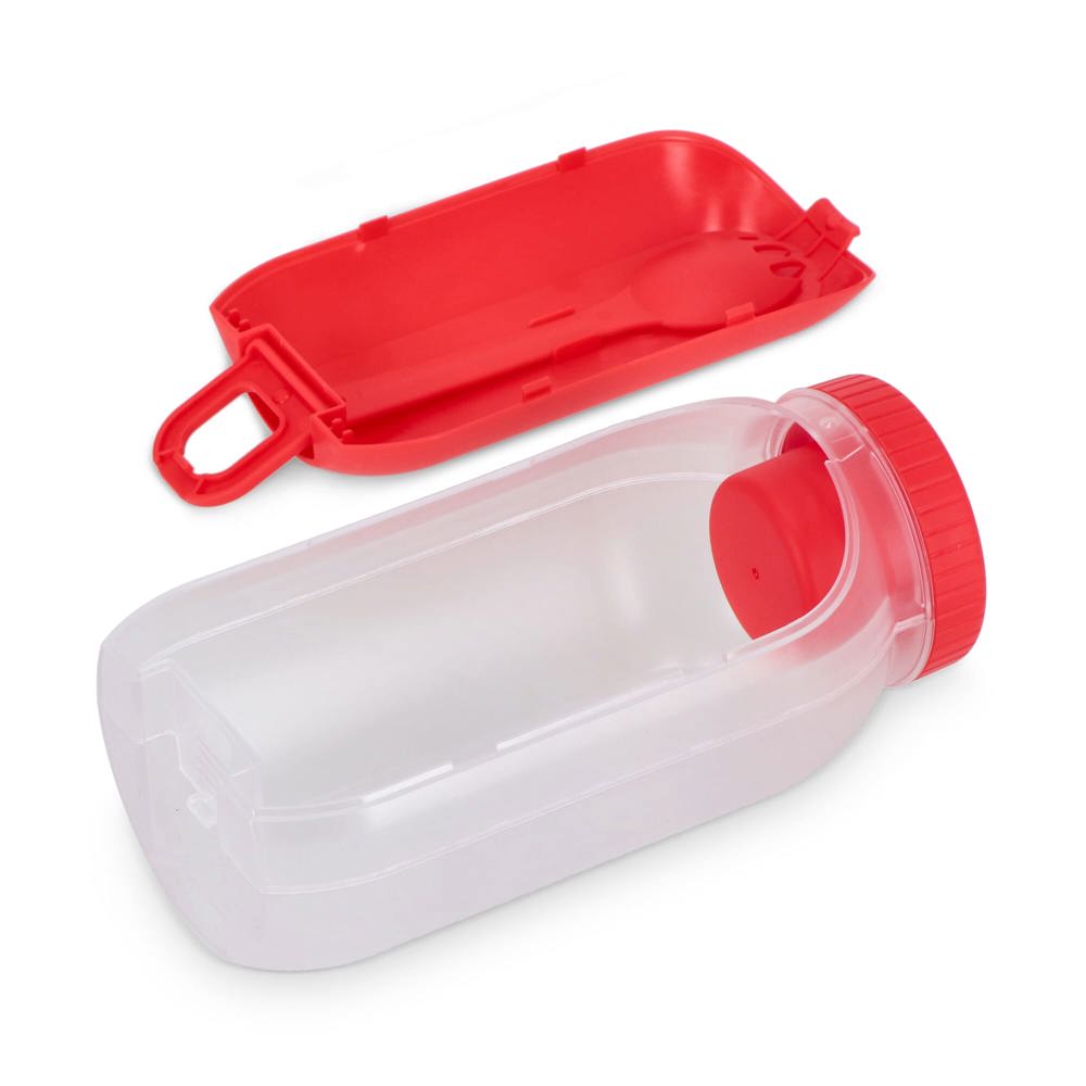Alles-in-één Lunchkom met Sausvakje en Lepel-Vork
