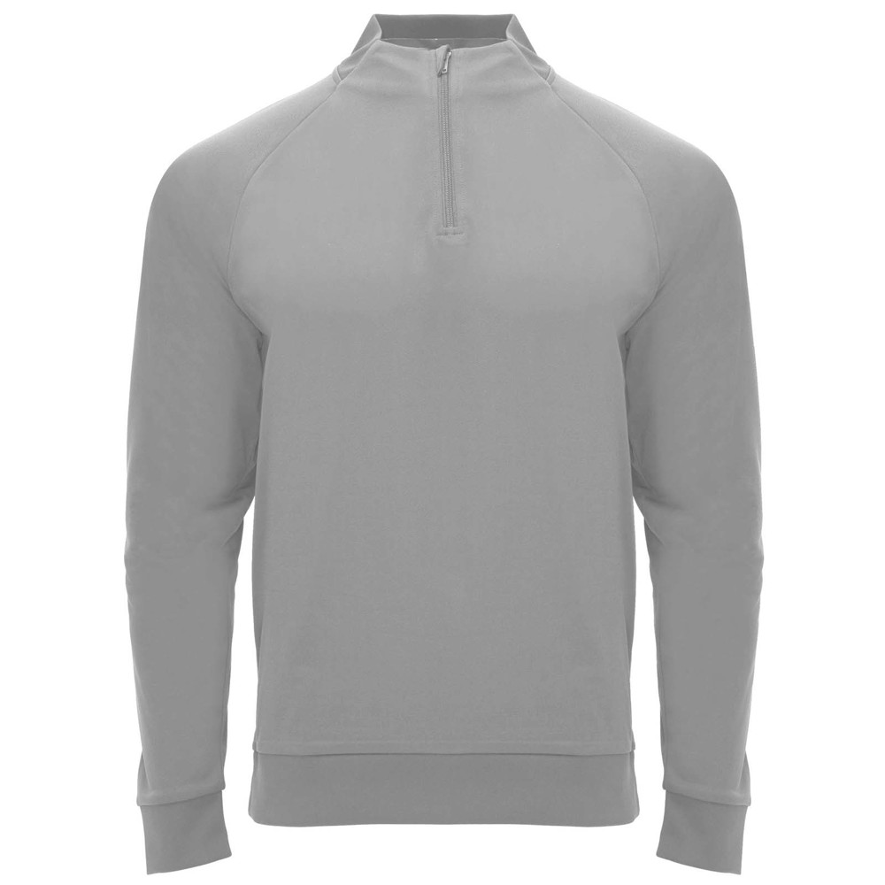 Epiro 200 g/m² unisex sweatshirt met lange mouwen en kwartrits - Grijs