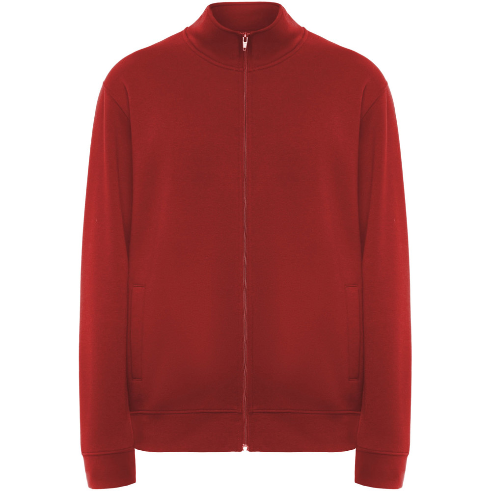 Ulan 280 g/m² unisex sweater met volledige rits - Rood