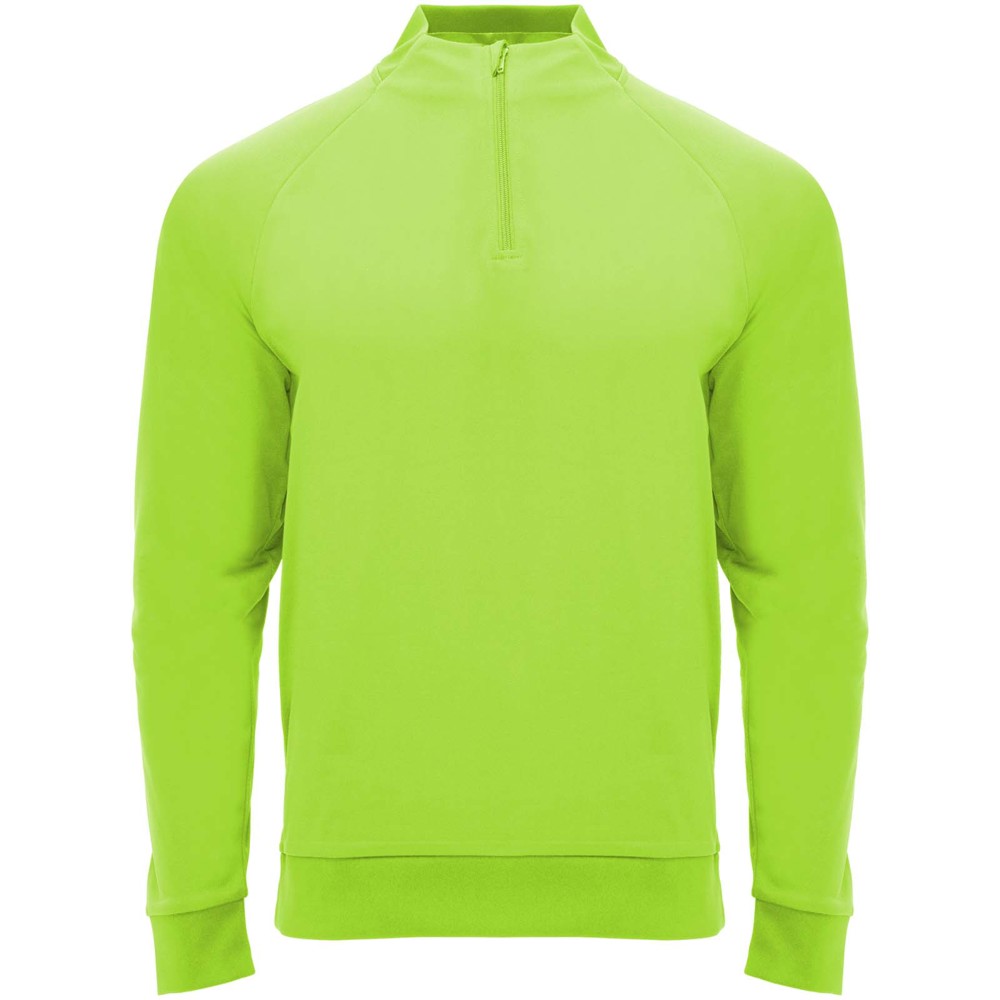 Epiro 200 g/m² sweatshirt met lange mouwen en kwartrits voor kinderen - Fluor groen
