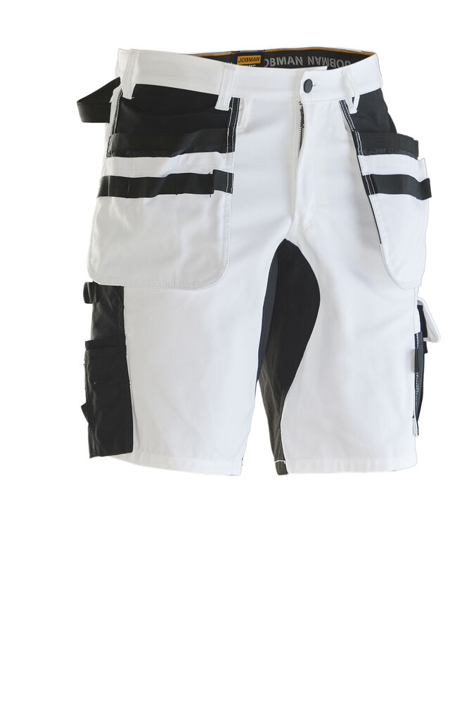Jobman - 2178 Painters’ Shorts Core Stretch Wit/Zwart C44