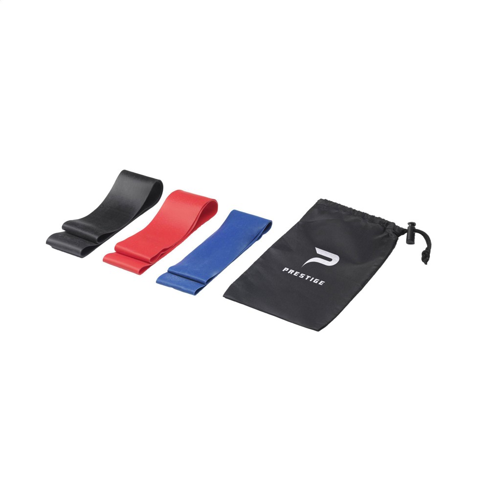 Banda Fitness Bands fitnessbanden - blauw/rood (± PMS Black, 186, 294)