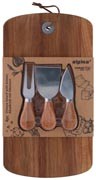 ALPINA Cheeseboard with Knives 320x17.5cm- Bruin