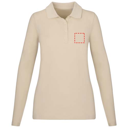 Calgary 180 g/m² damespolo met lange mouwen