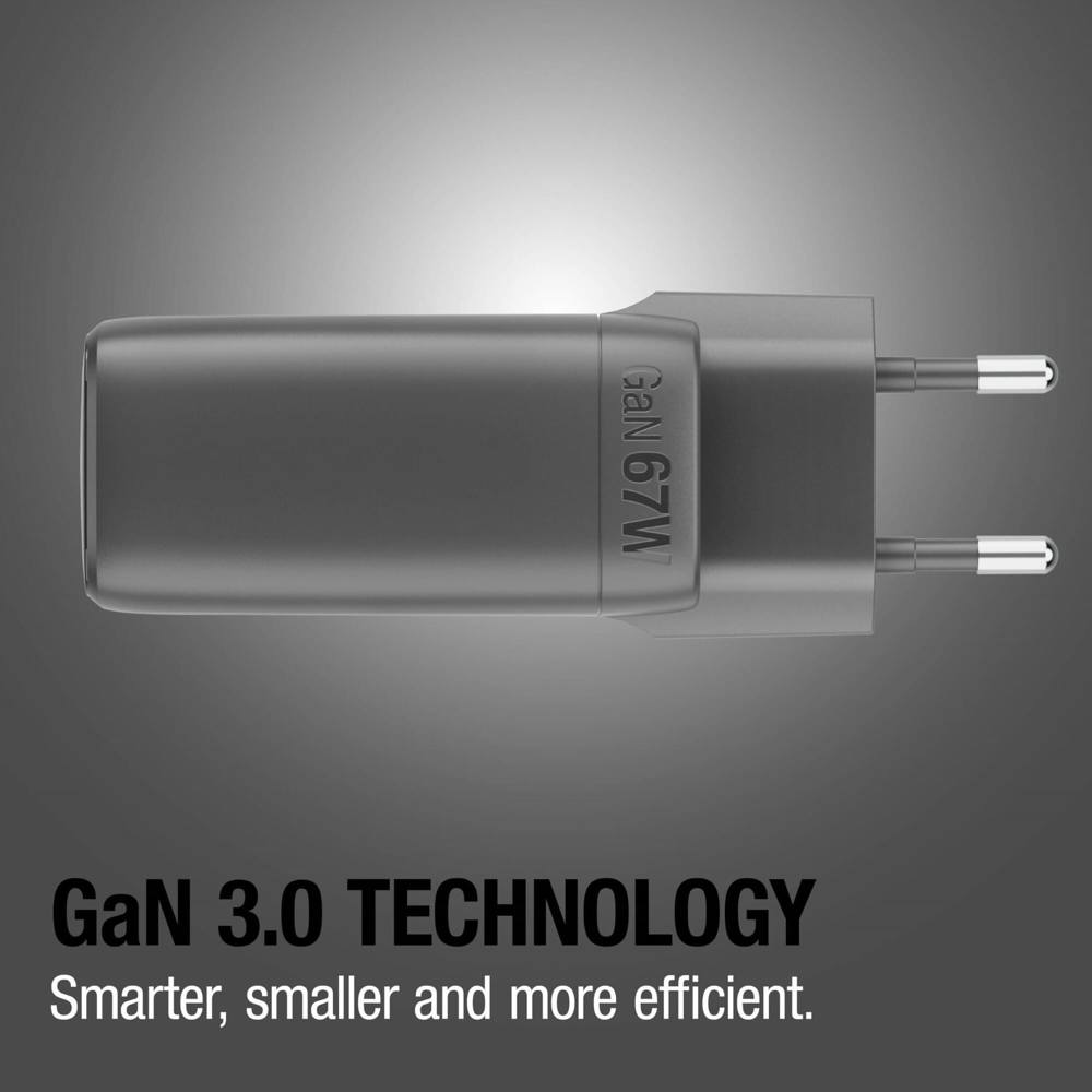 Fresh 'n Rebel 67W Laptop Snellader GaN USB-C &amp; USB-A