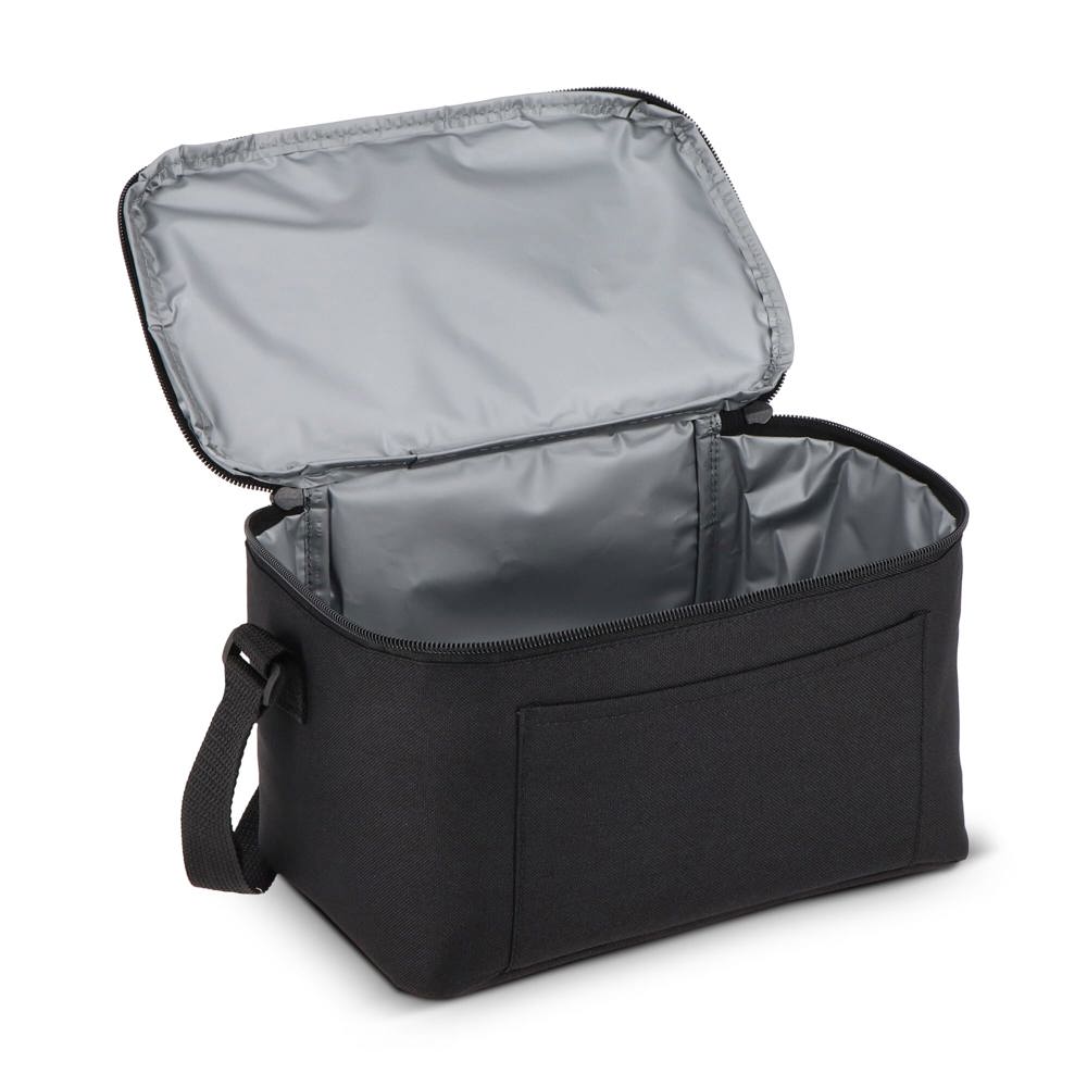 600D gerecycled PET koeltas voor 6 blikjes 25 x 14.5 x 15.5 cm 5 L