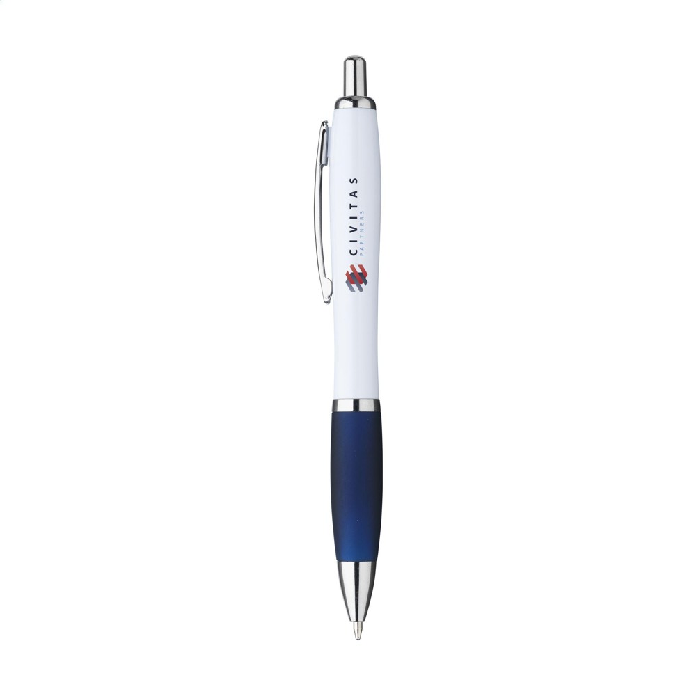 Athos White pennen - navy (± PMS 281C)