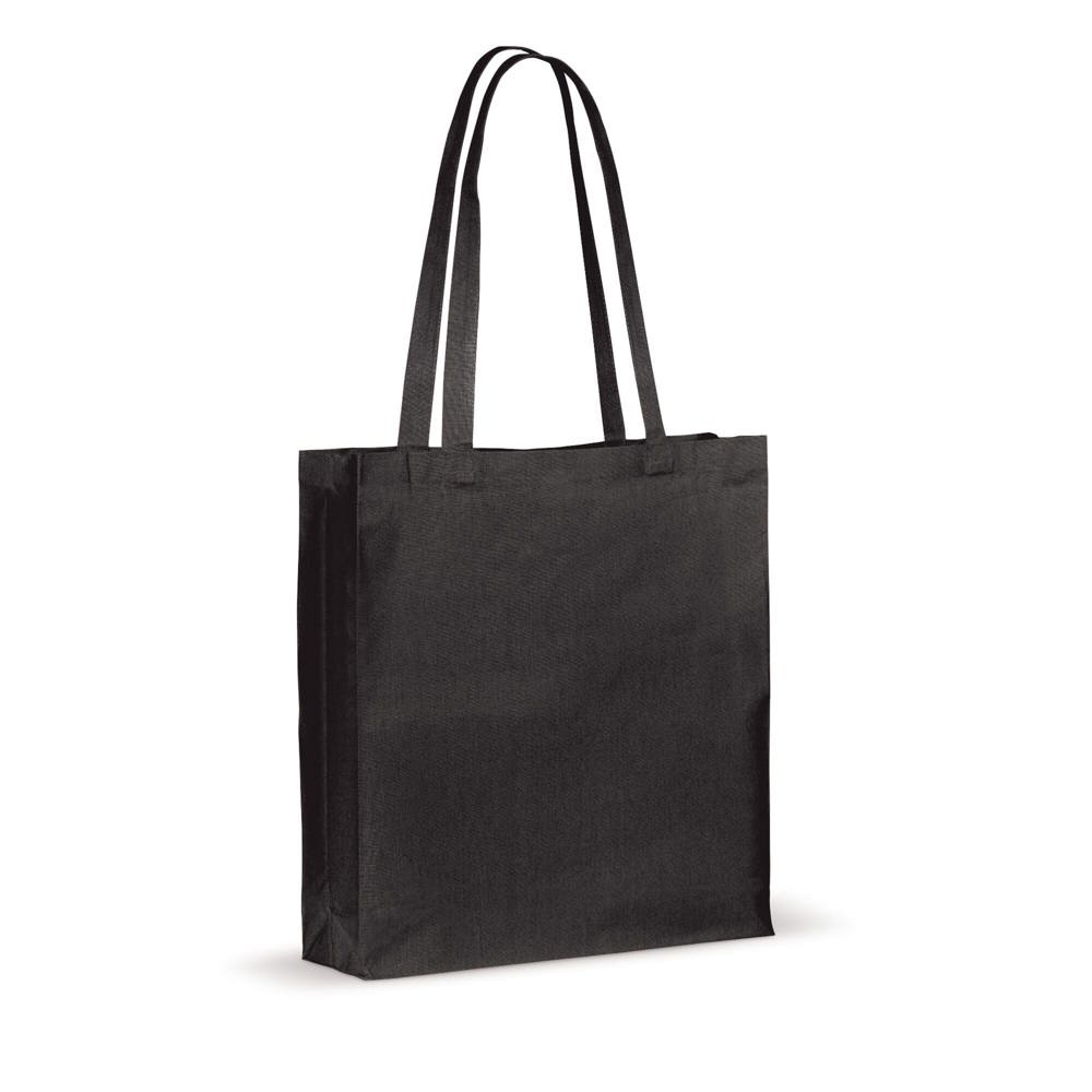 Schoudertas katoen OEKO-TEX® 140g/m² 38x10x42cm - Zwart