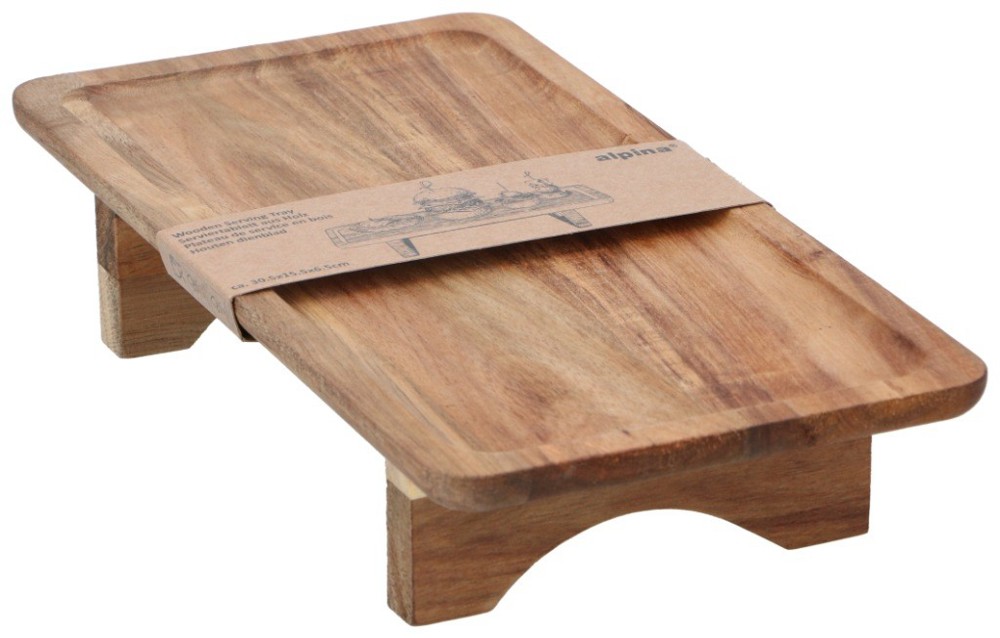 ALPINA Serving Tray 30.7x15.5cm- Bruin