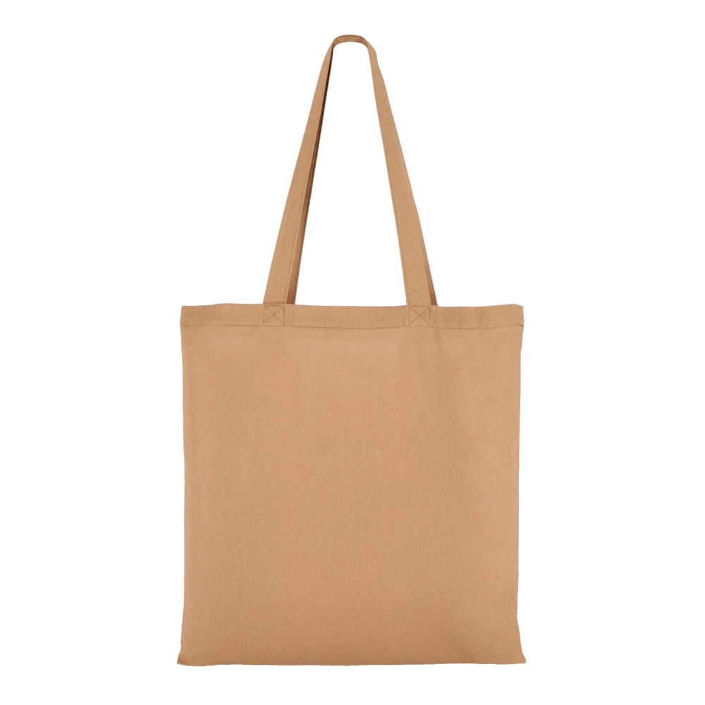 Schoudertas katoen OEKO-TEX® 140g/m² 38x42cm - Cognac
