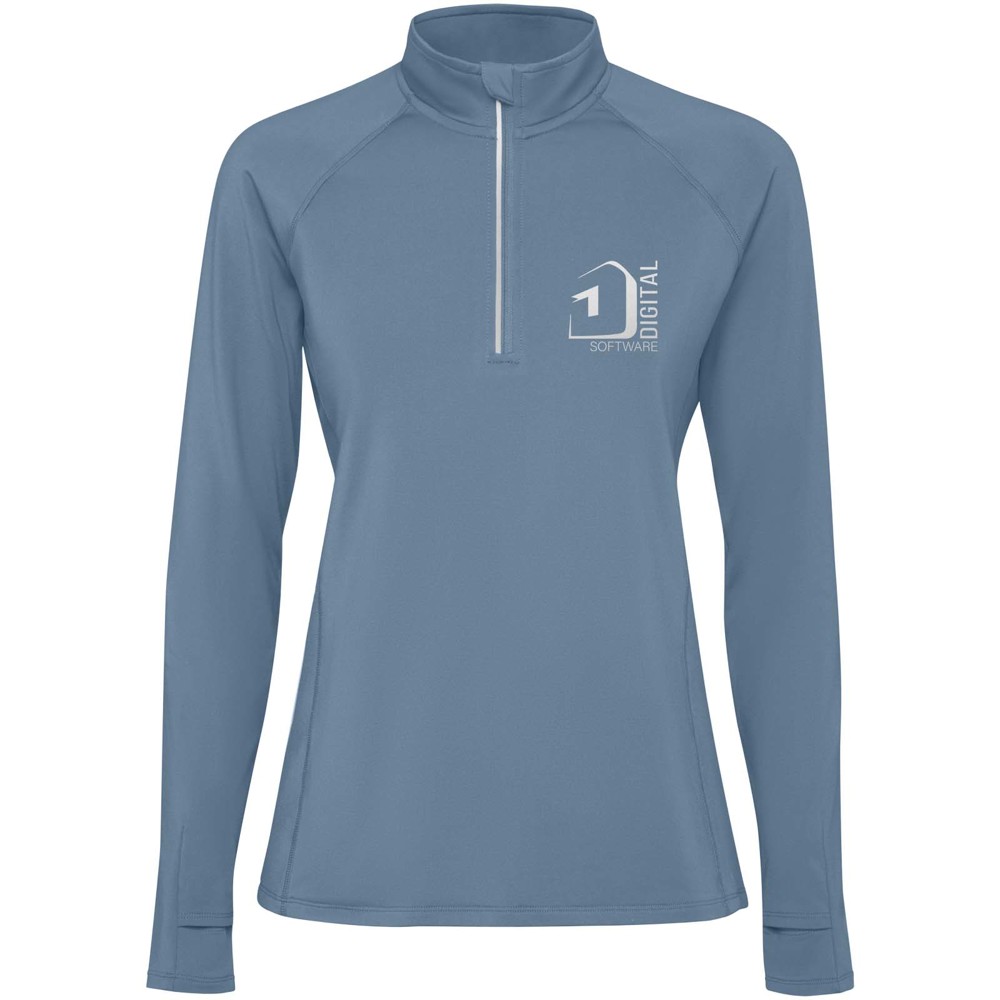 Estambul 200 g/m² damessweater met lange mouwen en halve rits