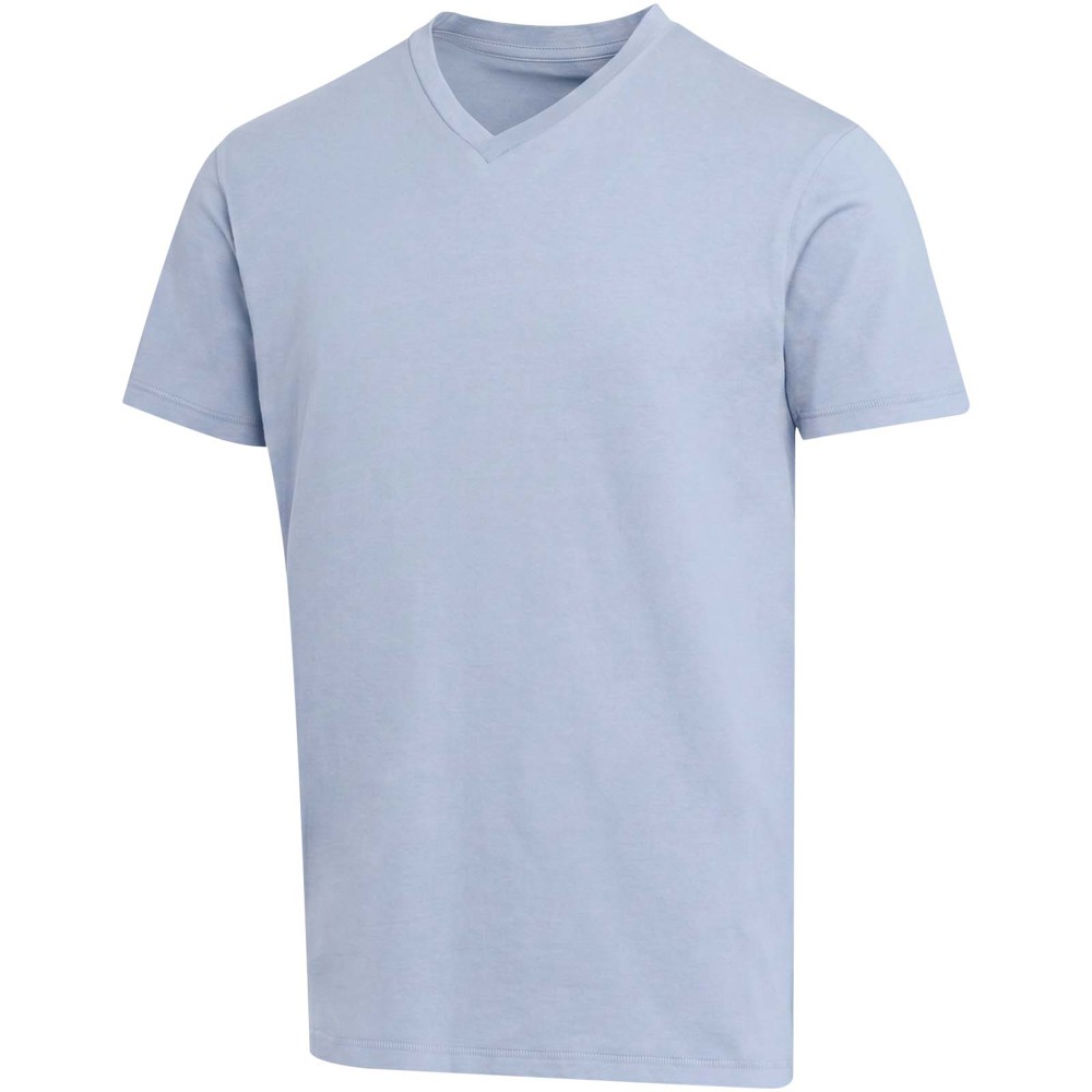 Balfour 200 g/m² unisex OCS organisch T-shirt met korte mouwen en V-hals - Mistblauw