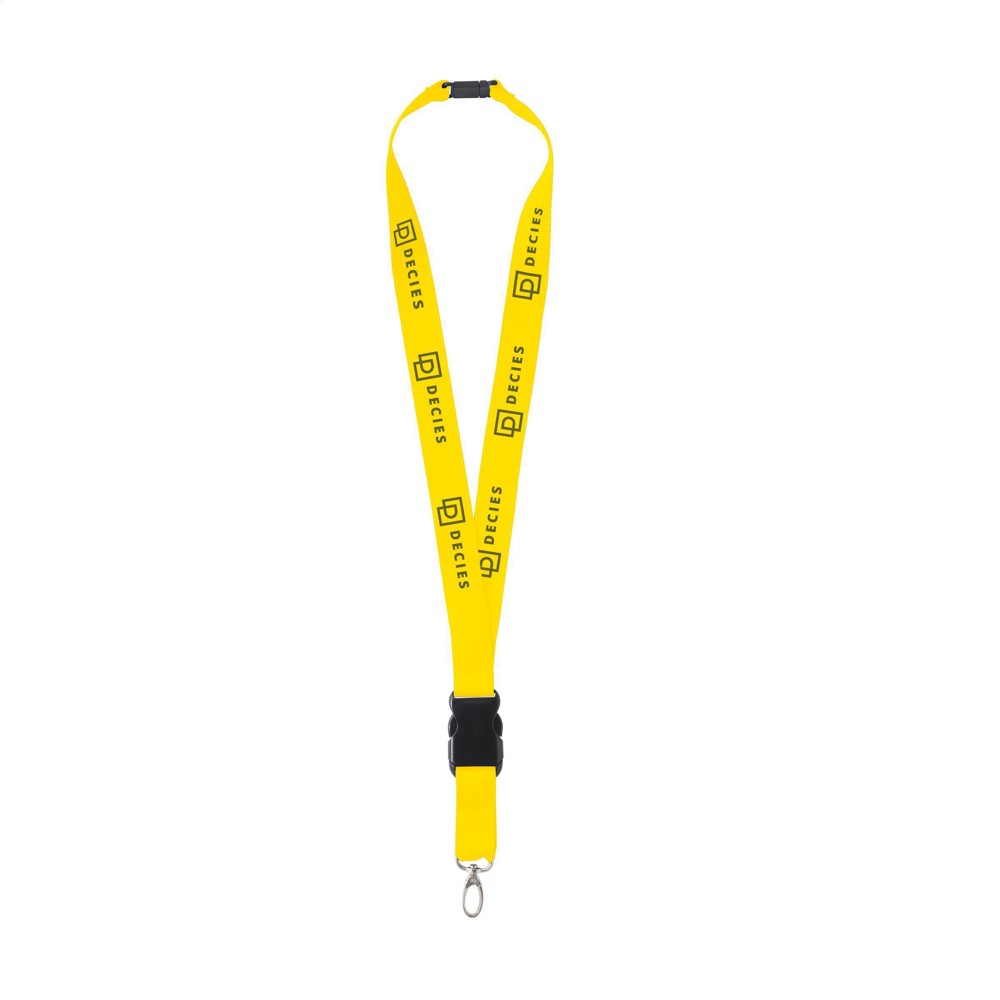KeyCordSafety 2,4 cm lanyard - geel (± PMS 107)