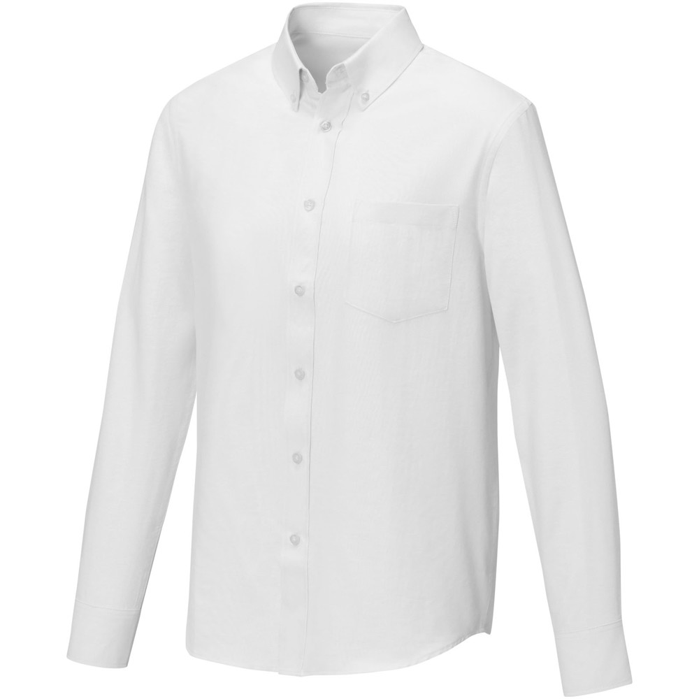 Pollux 130 g/m² herenoverhemd met lange mouwen - Wit