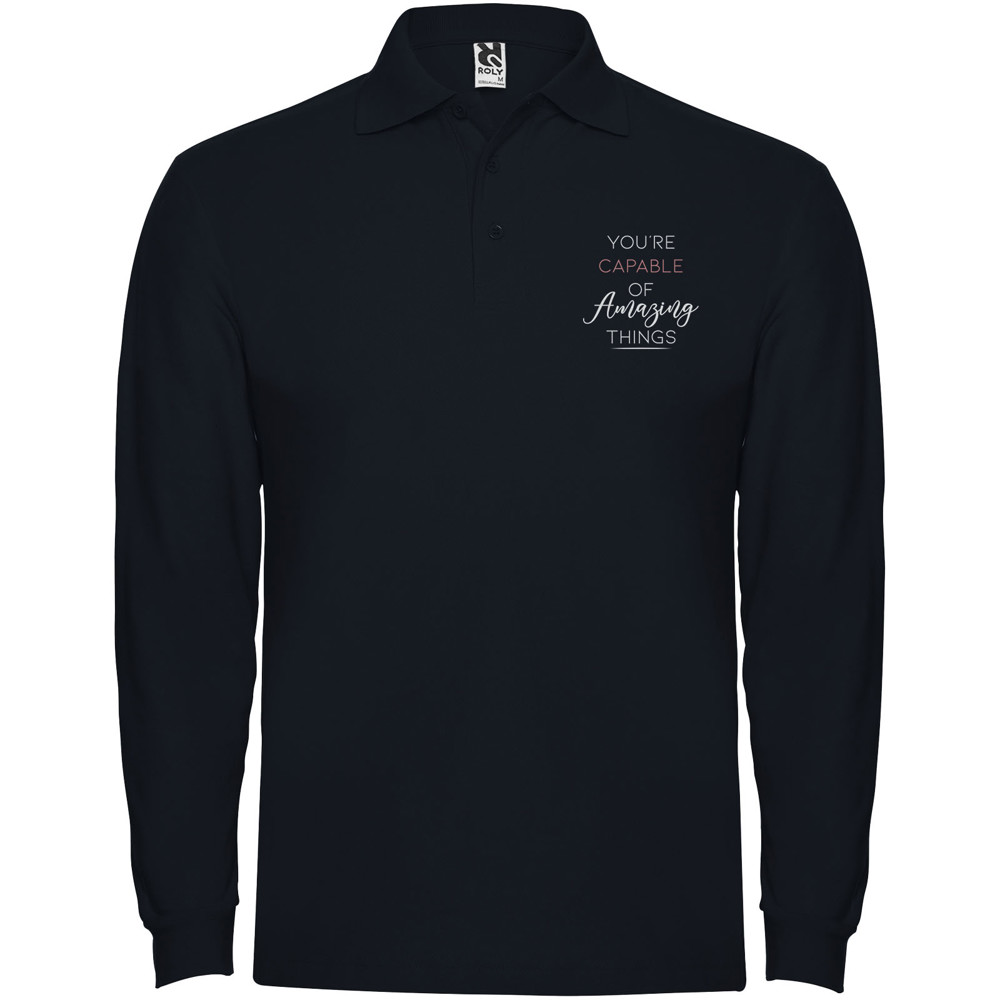 Estrella 220 g/m² herenpolo met lange mouwen
