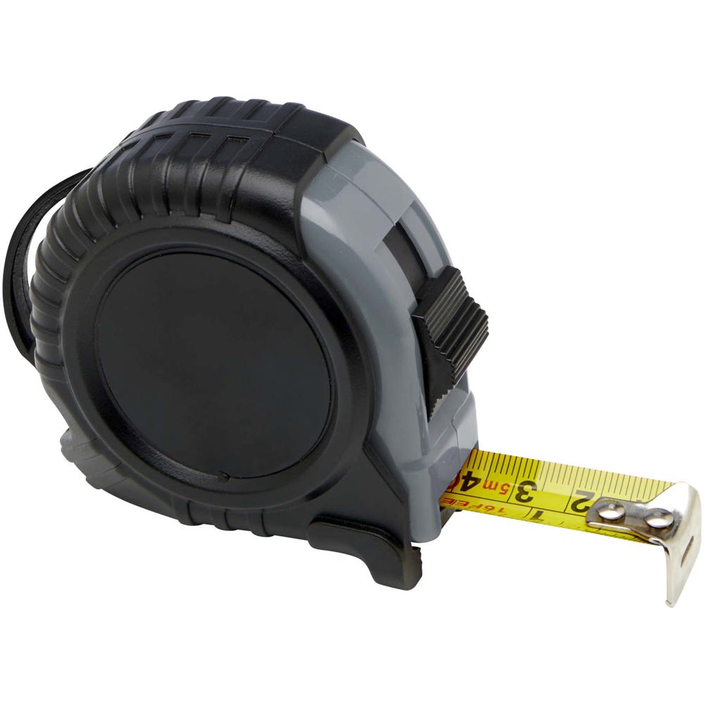 Score 5 meter rolmaat met riemclip - Grijs