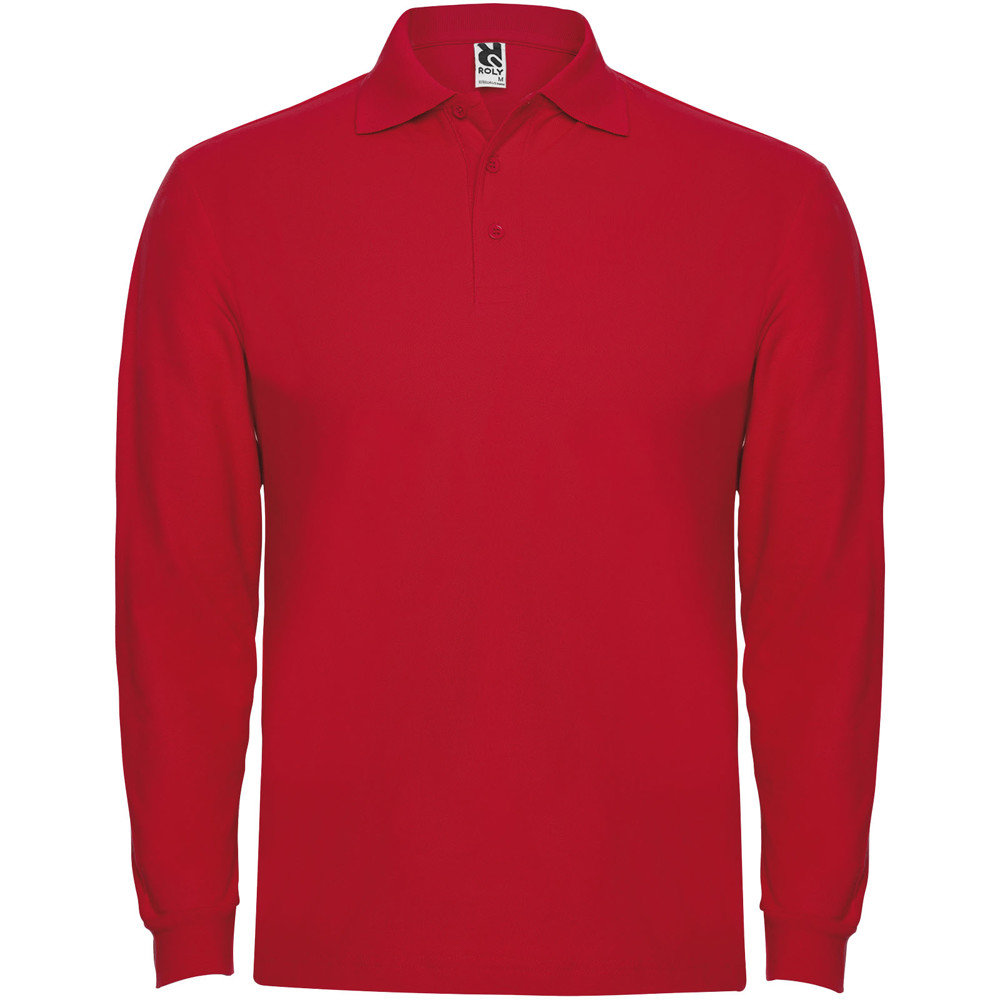 Estrella 220 g/m² herenpolo met lange mouwen - Rood