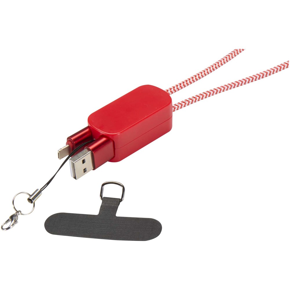 Anser gerecycleerde plastic smartphonesnoer met geïntegreerde 27W 5-in-1 kabel