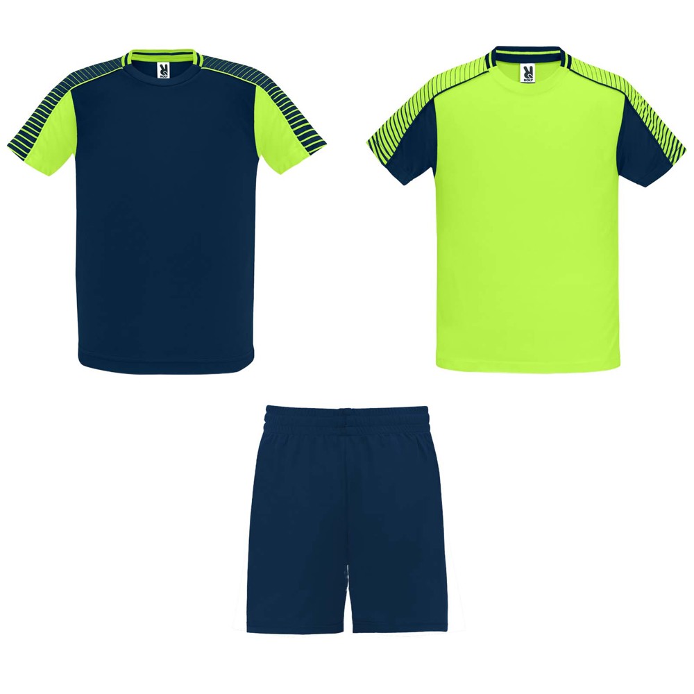 Juve 140 g/m² sportset voor kinderen - Fluor groen, Marineblauw