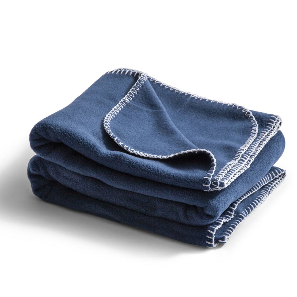 Nightingale fleece poncho 120x160 cm - Donkerblauw