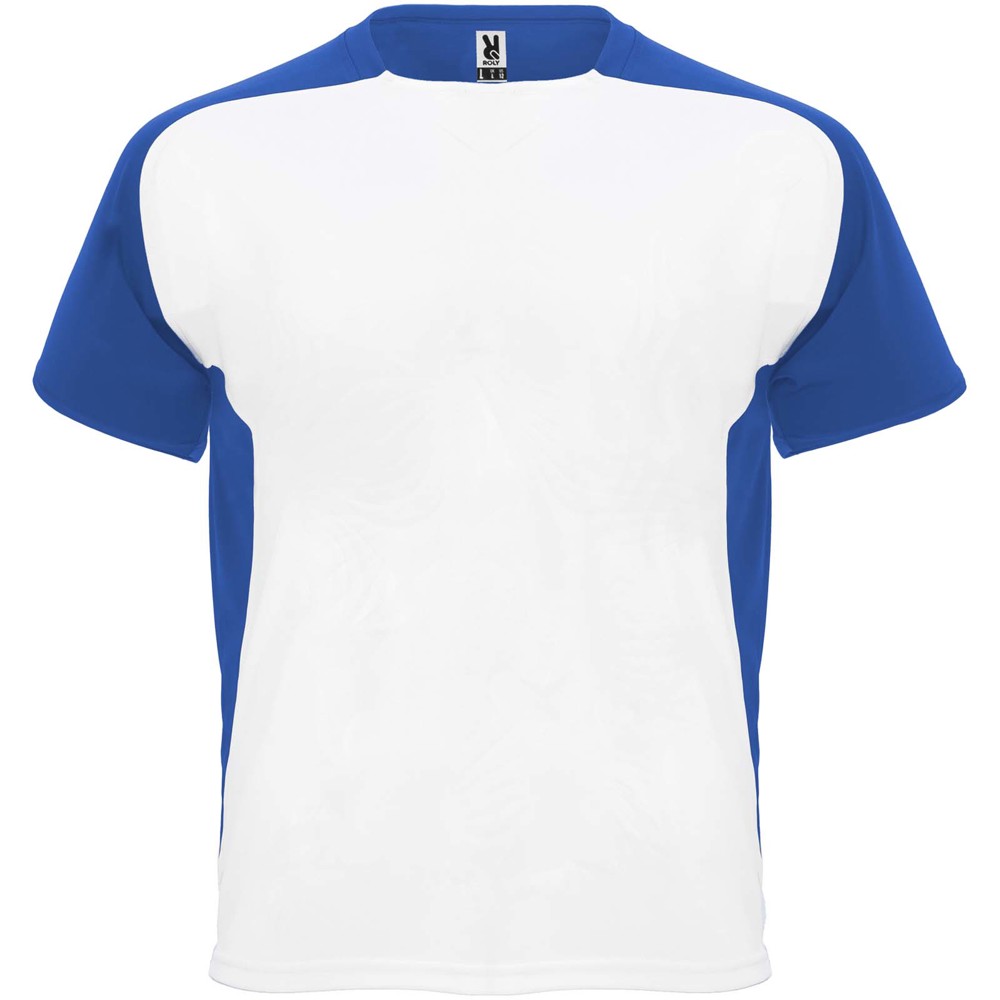 Bugatti unisex sportshirt met korte mouwen - Wit, Koningsblauw