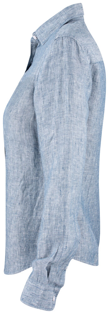 Cutter & Buck - Summerland Linen Shirt Dames Denim Mélange XL