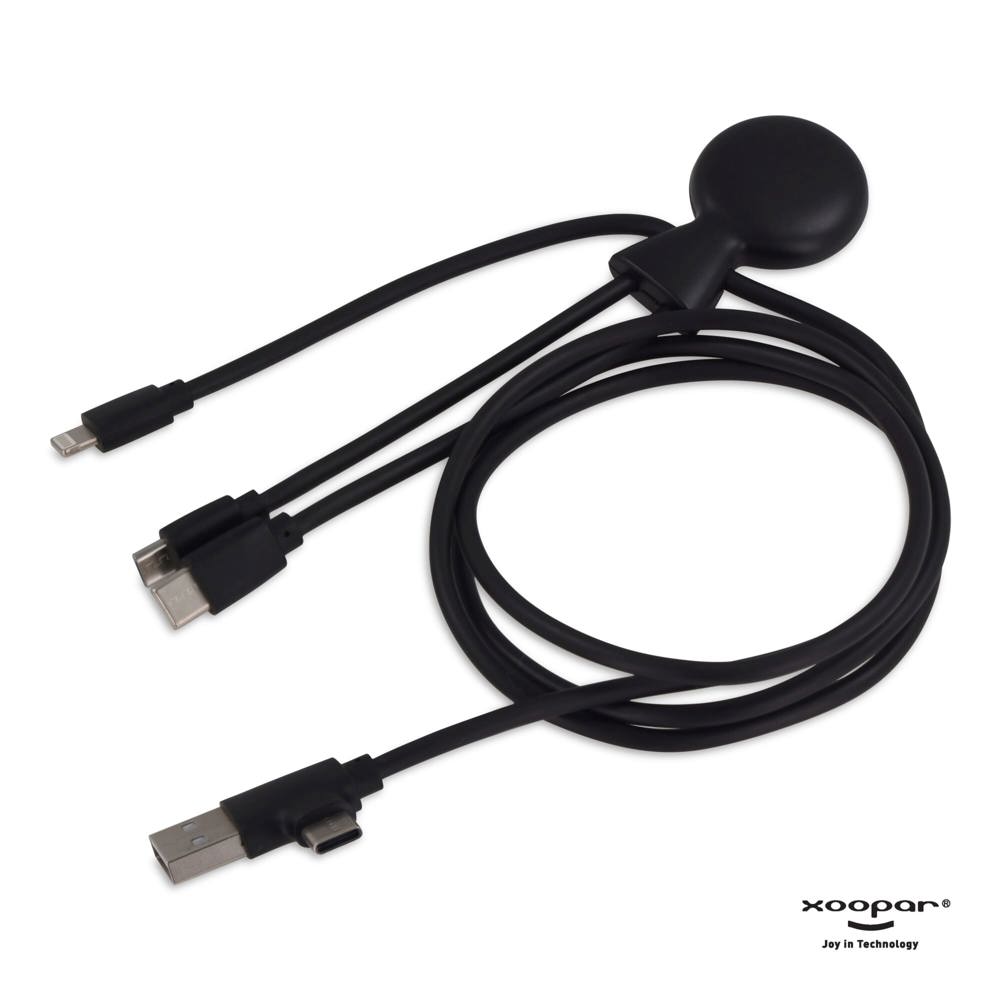 3199 | Xoopar Mr. Bio Powerbank and Cable pack 7000mAh - Zwart