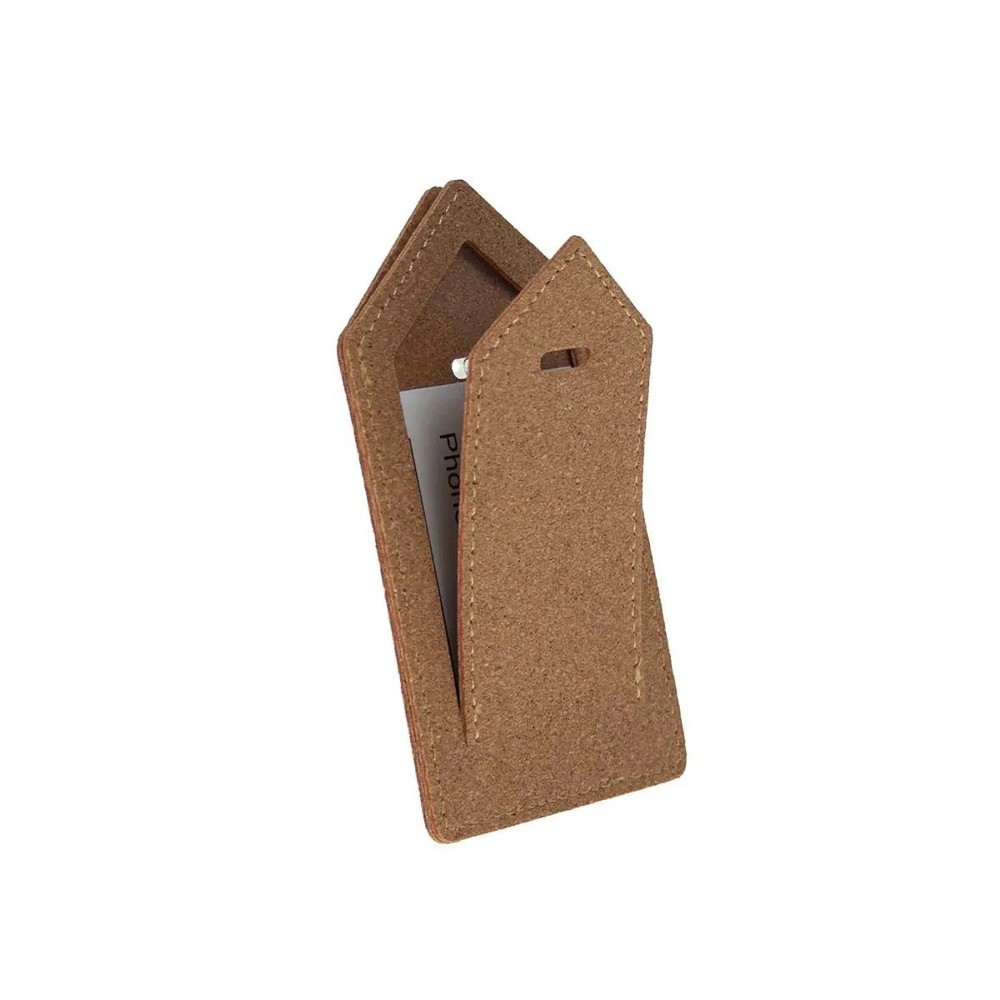 Eco Luggage Tag Cork- Bruin