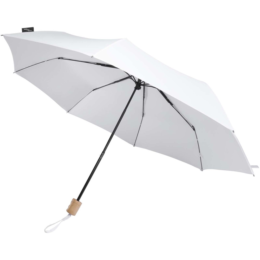 Dane 21 inch RPET opvouwbare paraplu - wit