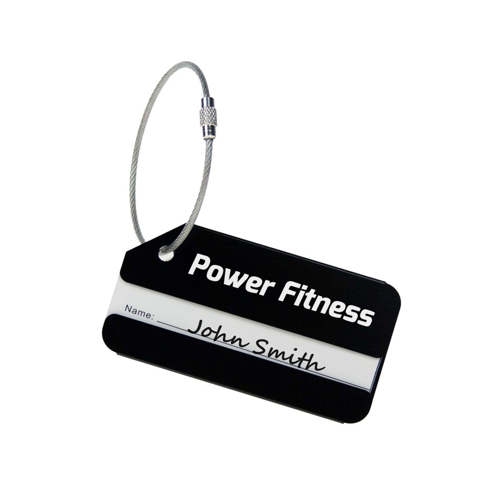Luggage Tag Aluminium- Zwart