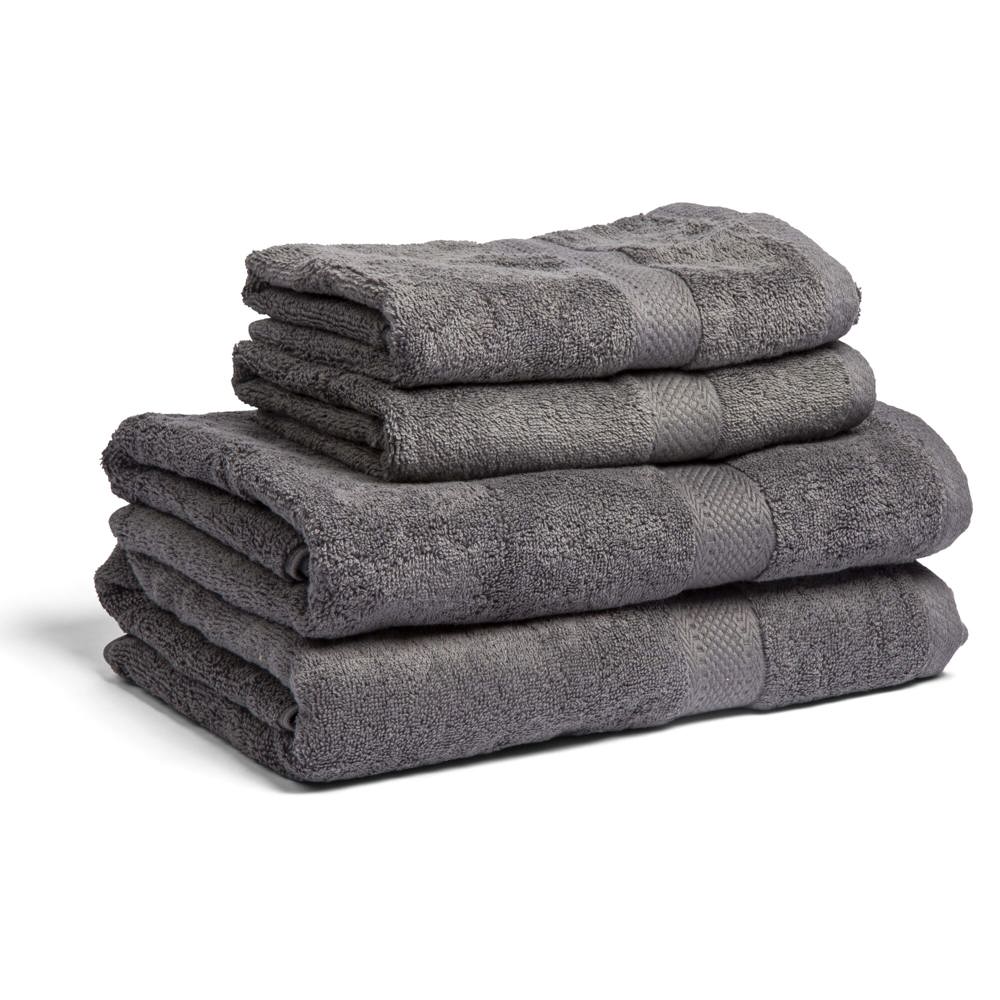 Lord Nelson Fairtrade handdoek 70x130cm set van 3 - Donker Grijs