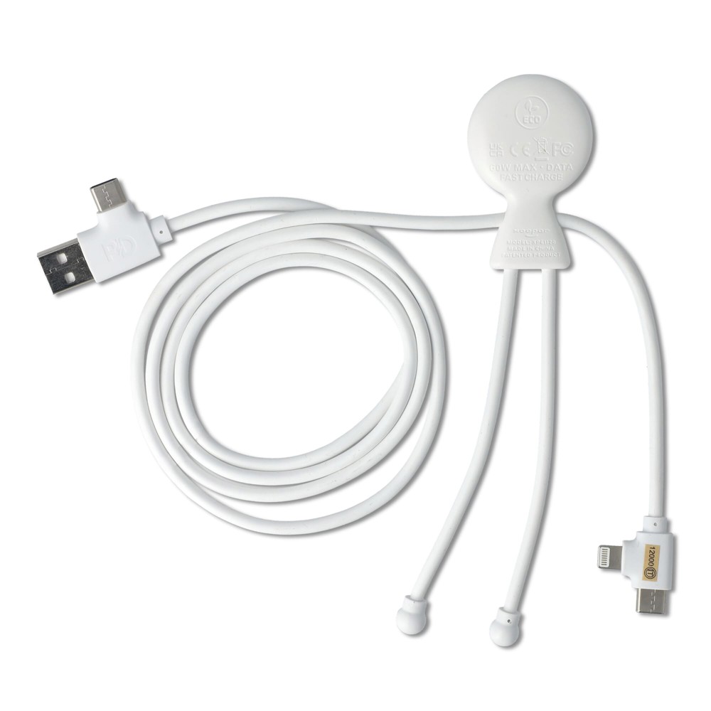 2090 - Xoopar Mr. Bio Long 60W Oplaadkabel + UK Plug Adapter 