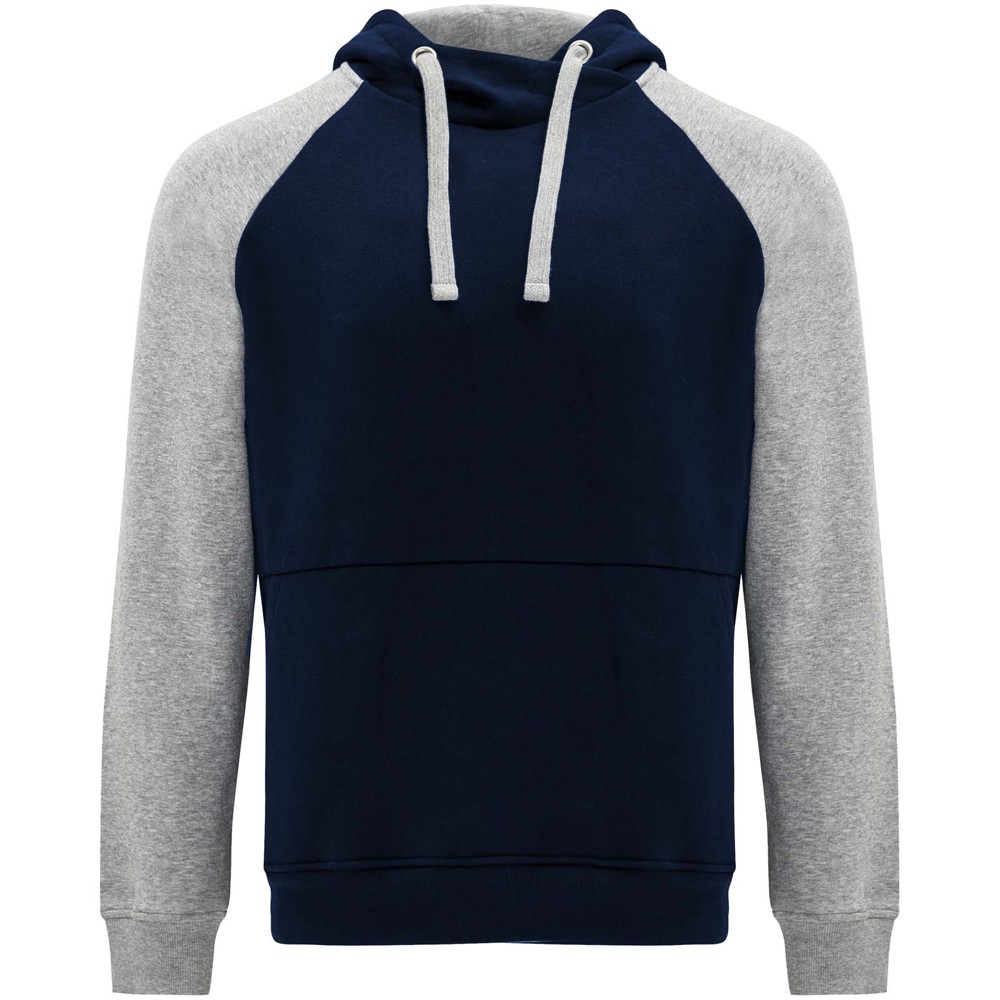 Badet 280 g/m² unisex tweekleurige hoodie - Marineblauw, Gemêleerd grijs
