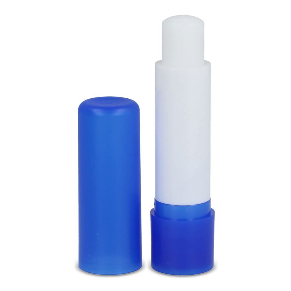 Klassieke lippenbalsemstick gerecycled materiaal - Ecru / Blauw